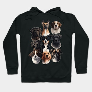 Dog Breeds Collage Hoodie